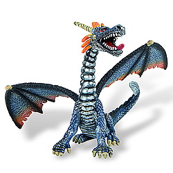 Figurina dragon asezat (albastru)