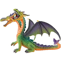 Figurina dragon cu 2 capete (verde)
