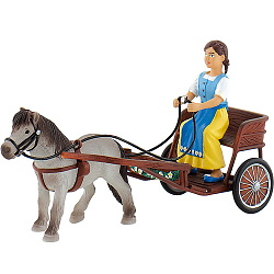 Figurina fata in trasura trasa de ponei