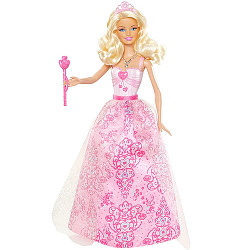 Papusa Barbie in rochie roz