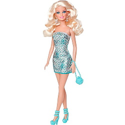 Papusa Barbie stralucitoare (turcoaz)