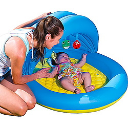 Piscina gonflabila pentru bebelusi cu saltea de joaca