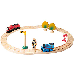 Thomas Wooden Railway - Set de tren cu Thomas si James