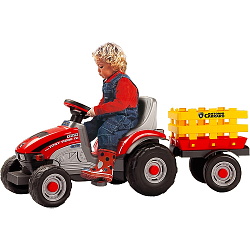 Tractor Mini Tony Tigre TC cu pedale si remorca