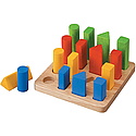 Plan Toys - Baza cu 16 forme geometrice colorate