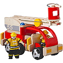 Plan Toys - Camion pompieri din lemn