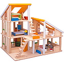 Plan Toys - Casuta papusi modulara din lemn cu mobilier