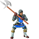 Bullyland - Figurina cavaler cu topor si armura (albastru)