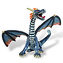 Bullyland - Figurina dragon asezat (albastru)