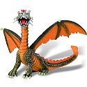 Bullyland - Figurina dragon asezat (portocaliu)