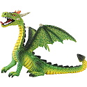 Bullyland - Figurina dragon asezat (verde)