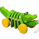 Plan Toys - Jucarie de plimbat Crocodil dansator