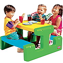 Little Tikes - Masa picnic cu bancheta 4 copii (culori vii)