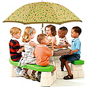 Step2 - Masuta de picnic 6 locuri cu umbrela