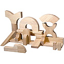 Plan Toys - Set cuburi din lemn 20 piese